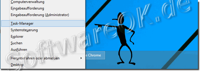 Task-Manager in Windows 8 ber das Windows-X men ffnen!