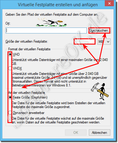 VHD erstellen unter Windows 8.1 und 10!