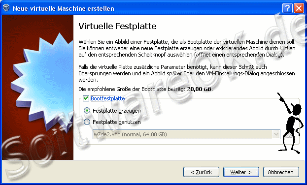 Virtuelle Festplatte für Windows-8