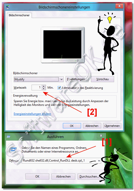 Windows-8 Bildschirmschoner aktivieren deaktivieren