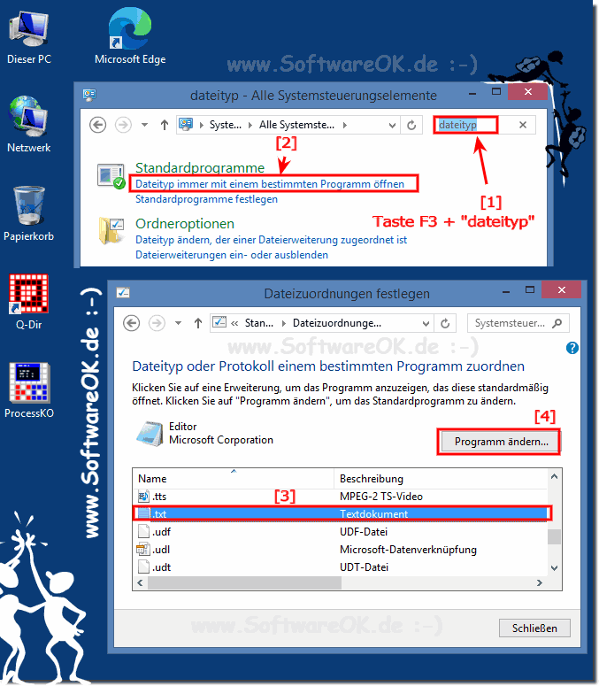 Windows 8.1 oder 10 Dateitypen zu mehreren Programmen oder Anwendungen zuweisen!