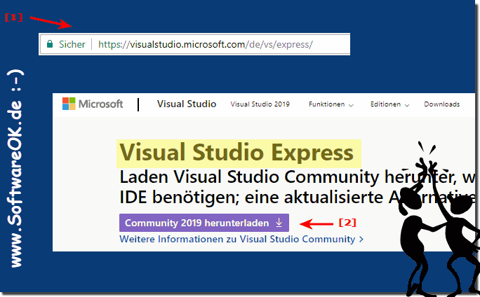 Das Visual Studio Express für entwickeln von Windows Anwendungen!
