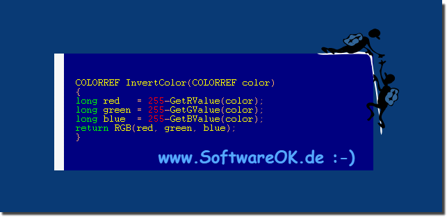 Farbe umkehren RGB COLORREF Invert Color!