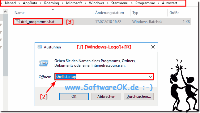 Batchdatei Datei im zum Auto-Starten von Windows-Programmen!