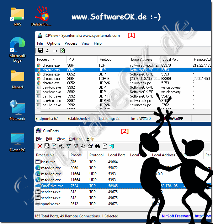 Computer Verbindungen im Netzwerk erkennen Externe Tools!