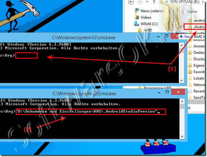 Lange Dateipfade in die Windows-Eingabeaufforderung einfügen!