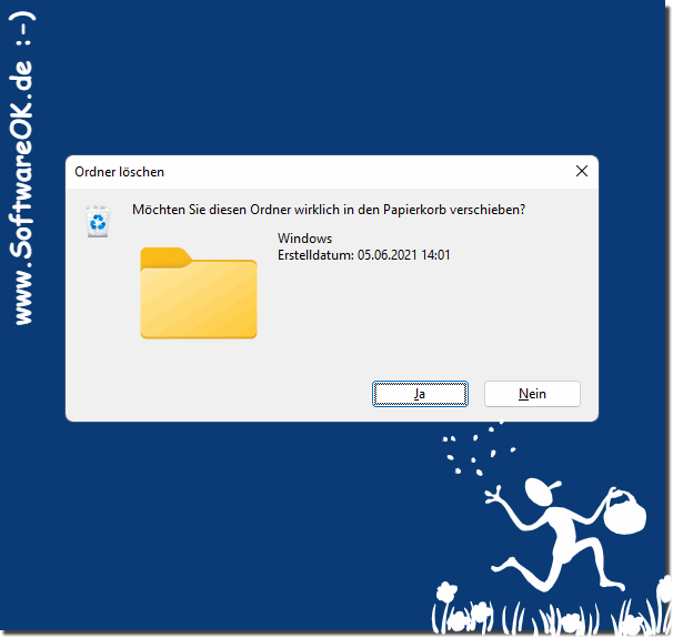 Die Lschbesttigung auf Windows!