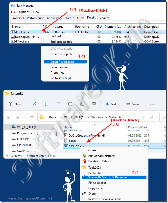 Ist dashost.exe ein Windows Virus?