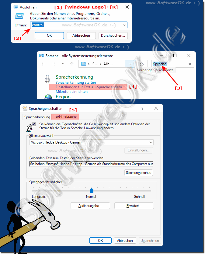 Text zu Sprache Einstellungen unter Windows!