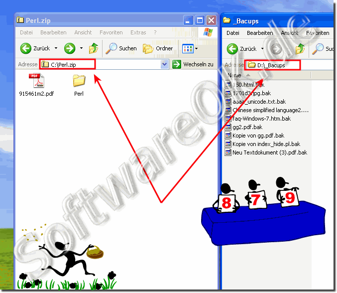 Problem mit Zip-Ordnern bei Kopieren, Ausschneiden und Einfügen in Windows-XP