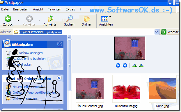 Windows-7, 8.1 oder 10 Bilder in Windows-XP!