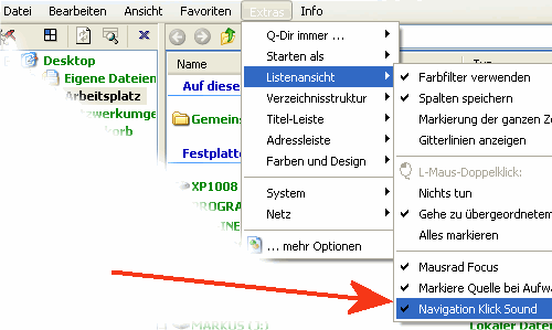 Klick Gerusch bei der Navigation