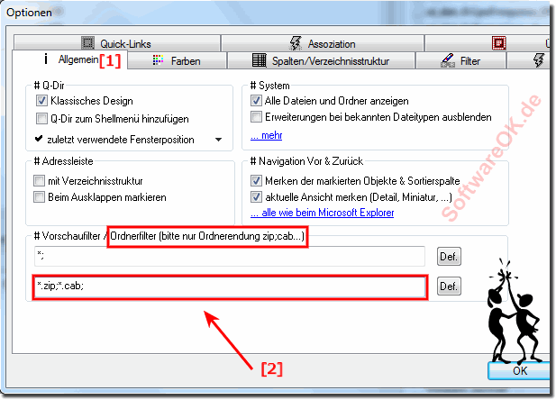 Q-Dir das ffnen verhindern von zip rar cab ordner