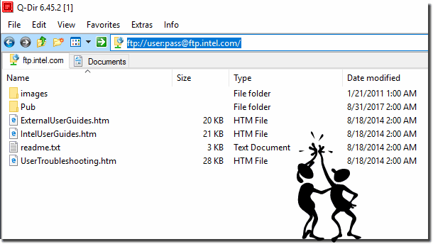 Ftp Ordner Password in  Q_Dir