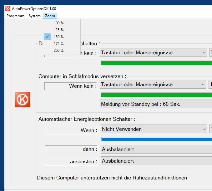 Auto-Power-Optionen der Energy-Plan Switcher fr Windows!