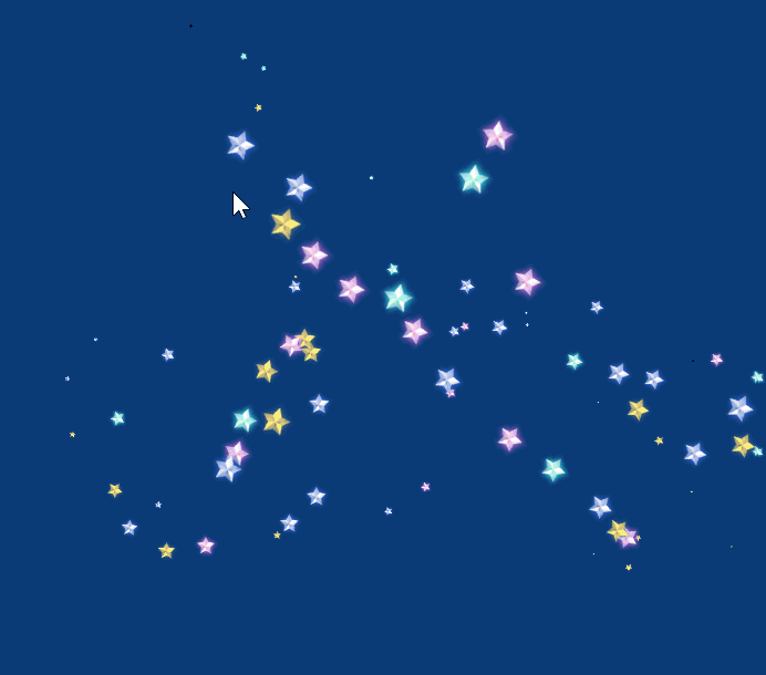 Sterne als Spuren am Desktop!