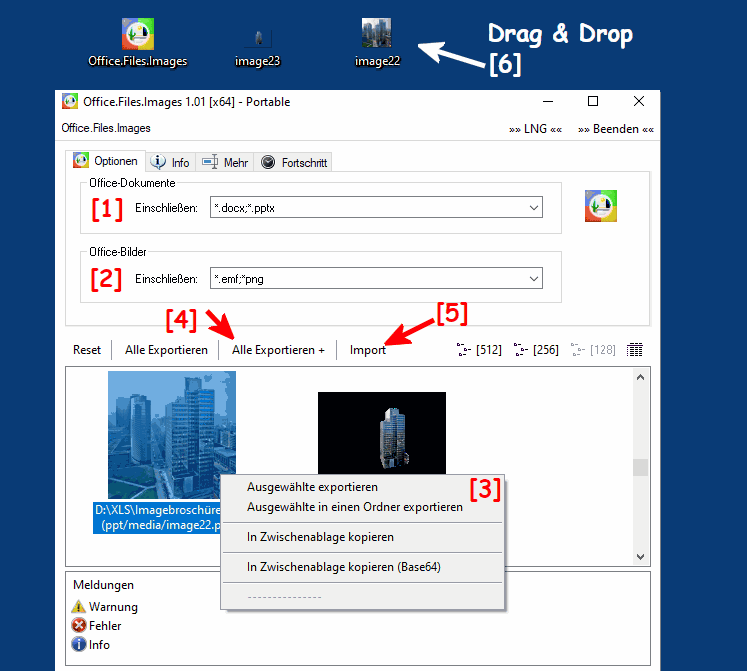Verwenden Sie Office Dokument Filter, optional auch Bilder!