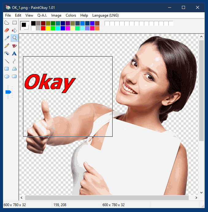 PaintOkay  Verbesserter Umgang mit Transparenz und Alpha-Kanal