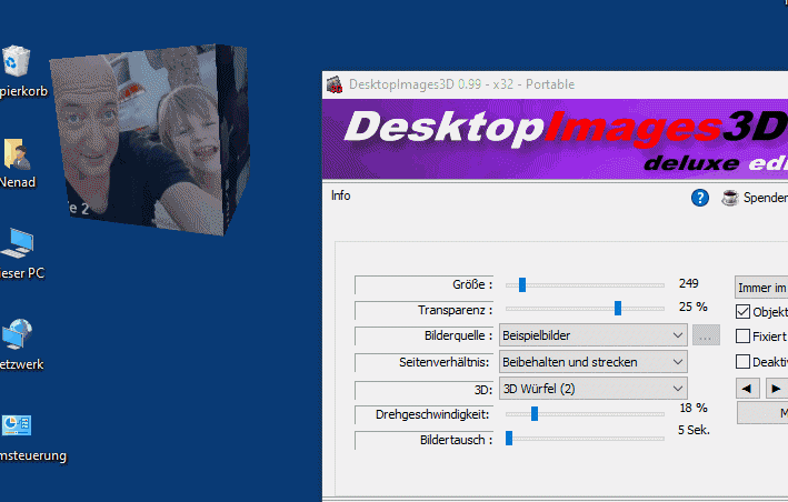 3D Desktop Bilder Tool auf allen MS Windows OS verwenden!