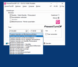 PC Ausschalt Timer und Prevent Turn Off
